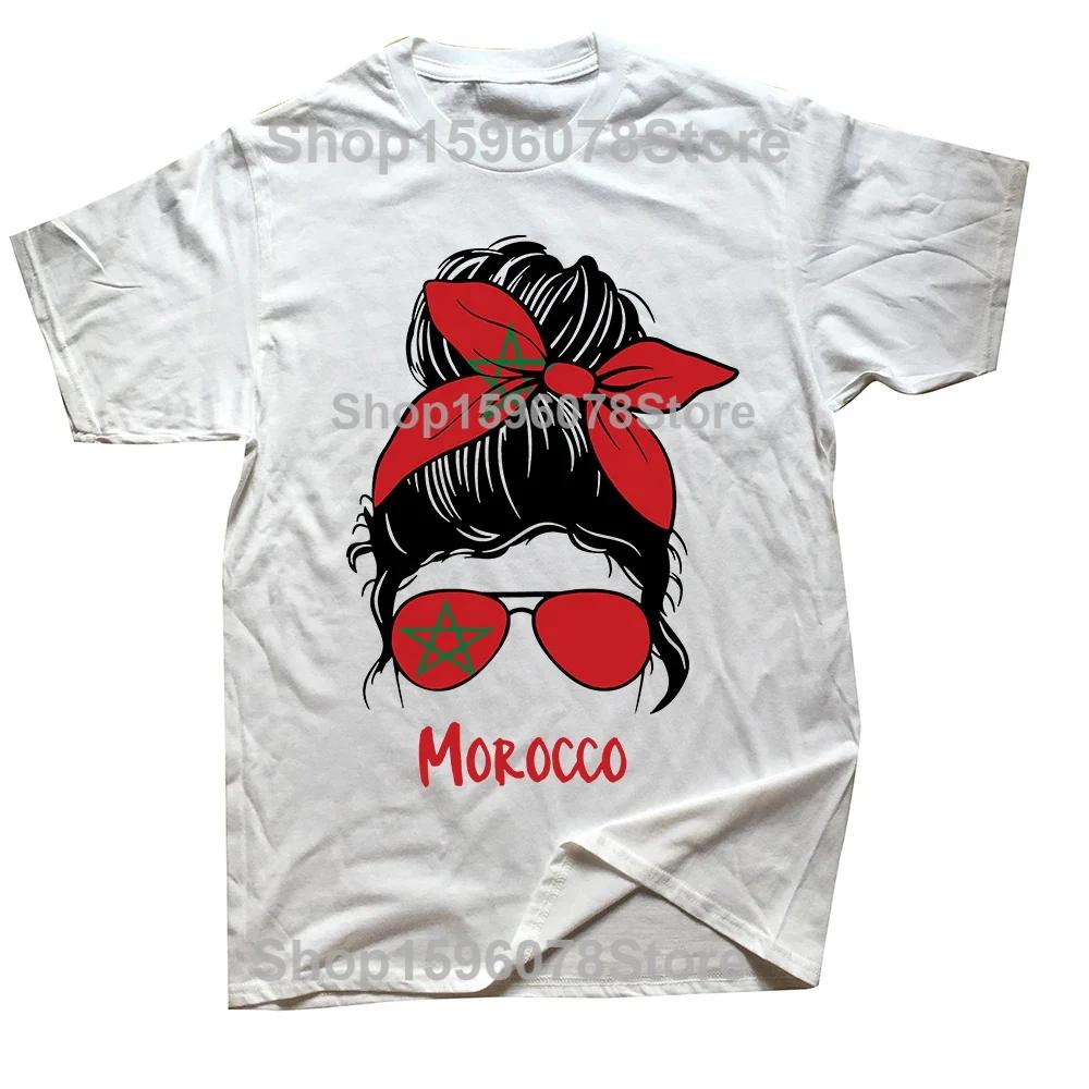 Смешные Футболки Футболки Марокко Марокканский Футбол Графические Хлопок Уличная Одежда Короткий Рукав Подарки на День Рождения Футболка Мужская Одежда