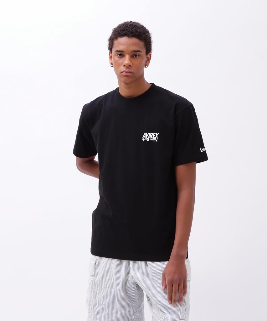 NEWERA NEWERA NEWYORK New Era Short Sleeve New York L 010 Black [Avirex] S/S T-SHIRT T-Shirt 783-4134063 Men's