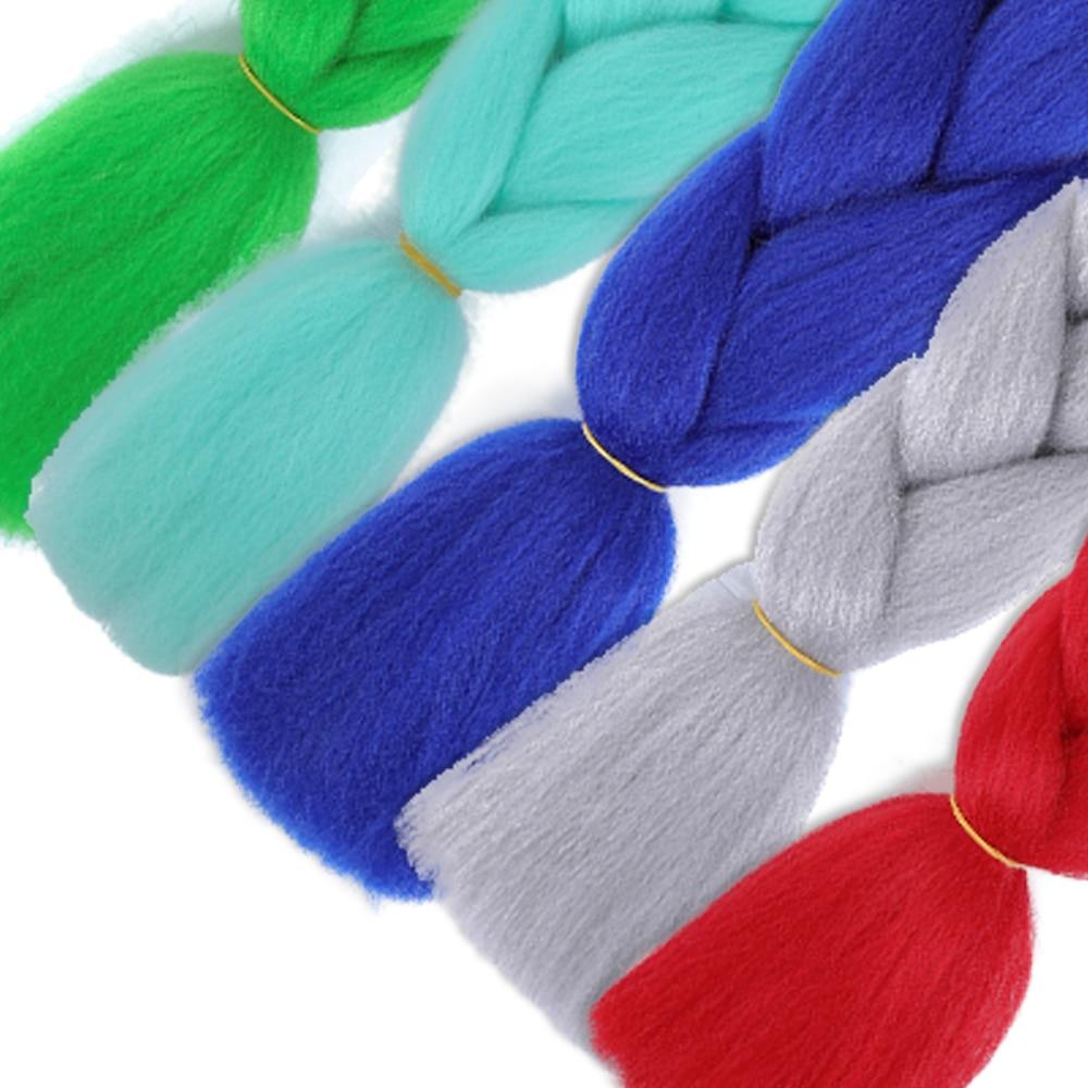 MISQUEEN Yaki Soft Hair Ombre Crochet Braiding Hair Extension For Braid 24 Inch Pink Synthetic Crochet Hair Jumbo Braid Hair