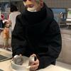 Мужское худи однотонное с капюшоном, с длинными рукавами, пуловер, утолщенное, ветрозащитное, с высоким воротником, в стиле хип-хоп, осеннее худи для свиданий