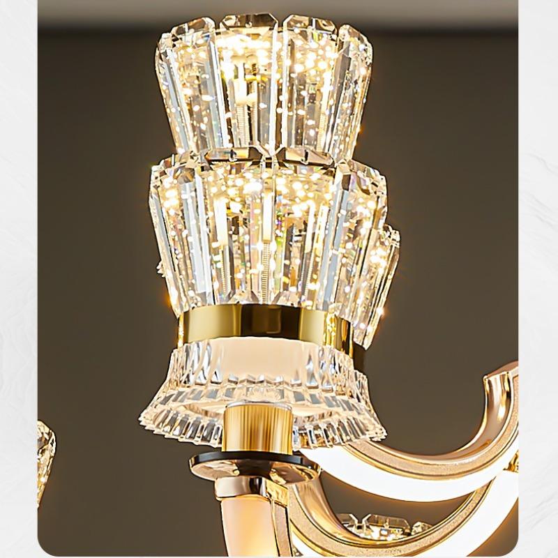 Хрустальная люстра для гостиной, современная простая атмосфера, для спальни, столовой, для гостиной, люстры