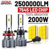 Светодиодная лампа H4 H7 6000K Белая Светодиодные противотуманные фары H1 H3 880 881 H11 H8 H9 9005 9006 HB3 HB4 9012 Светодиодная лампа головного света Автомобильная лампа