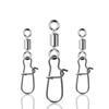210/95Pcs Strong Stainless Fishing Rolling Swivel Connector Fishing Tools Set Snap Hooks Lure Connector Sea Rock Snaps Tackle
