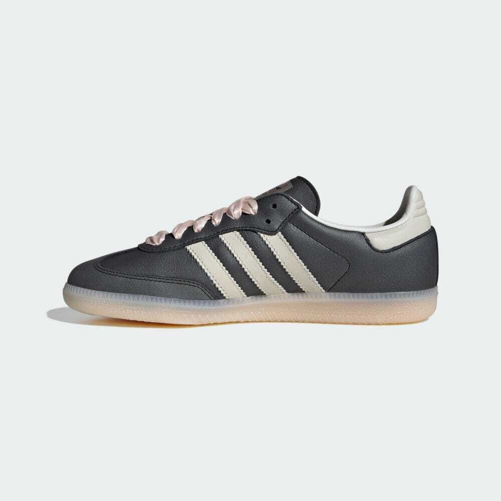 IH8047 adidas Originals Samba OG Черно-розовые шнурки-ленты (Женский)