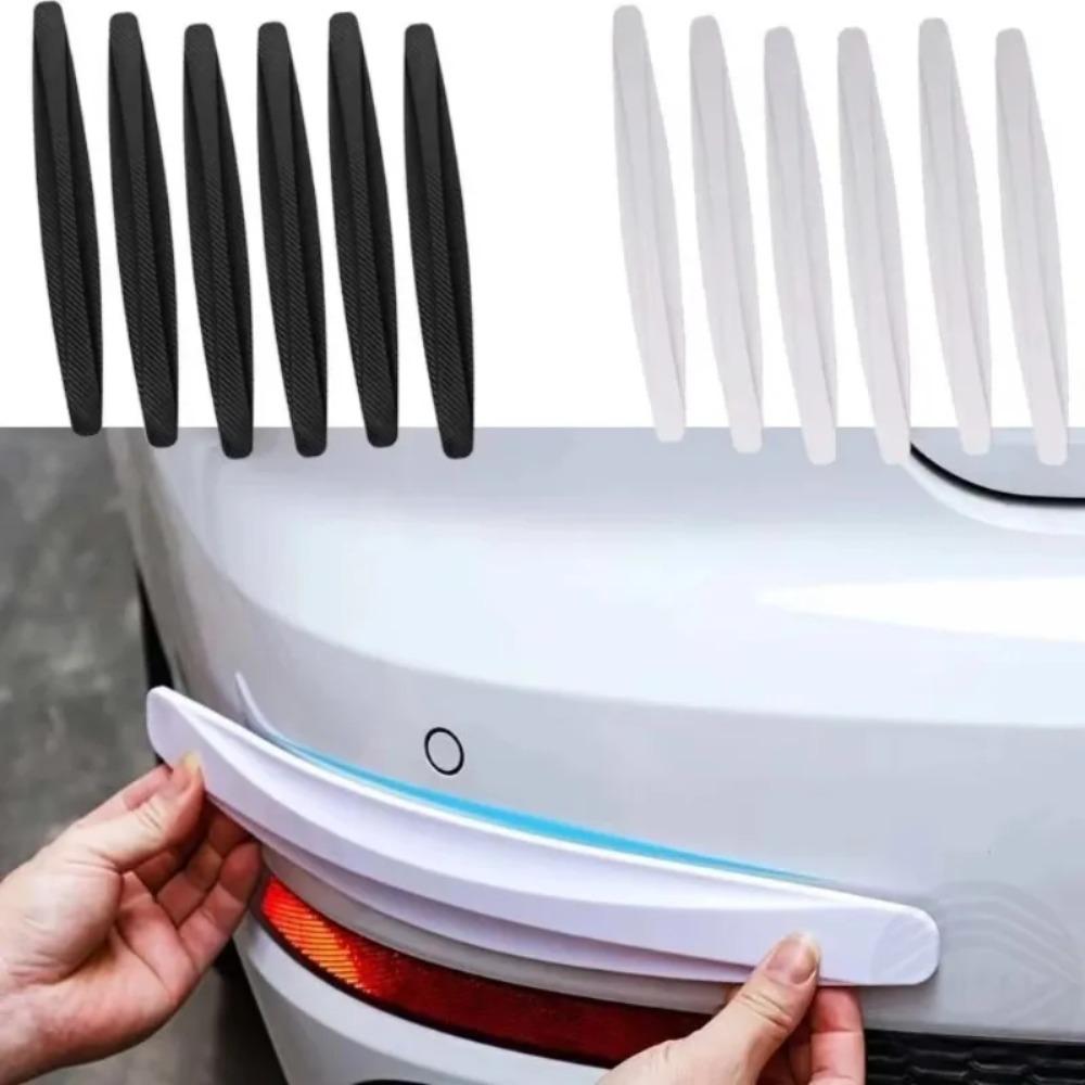 Popu 2 Piece Universal Car Bumper Protector Guard Anti-collision Front Rear Corner Decoration Strip Accessories