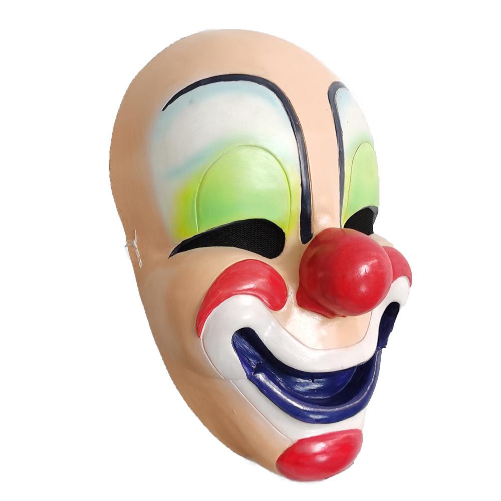 Smiling Clown cosplay Latex mask Halloween-themed room escape makeup party decorations, including funny headgear