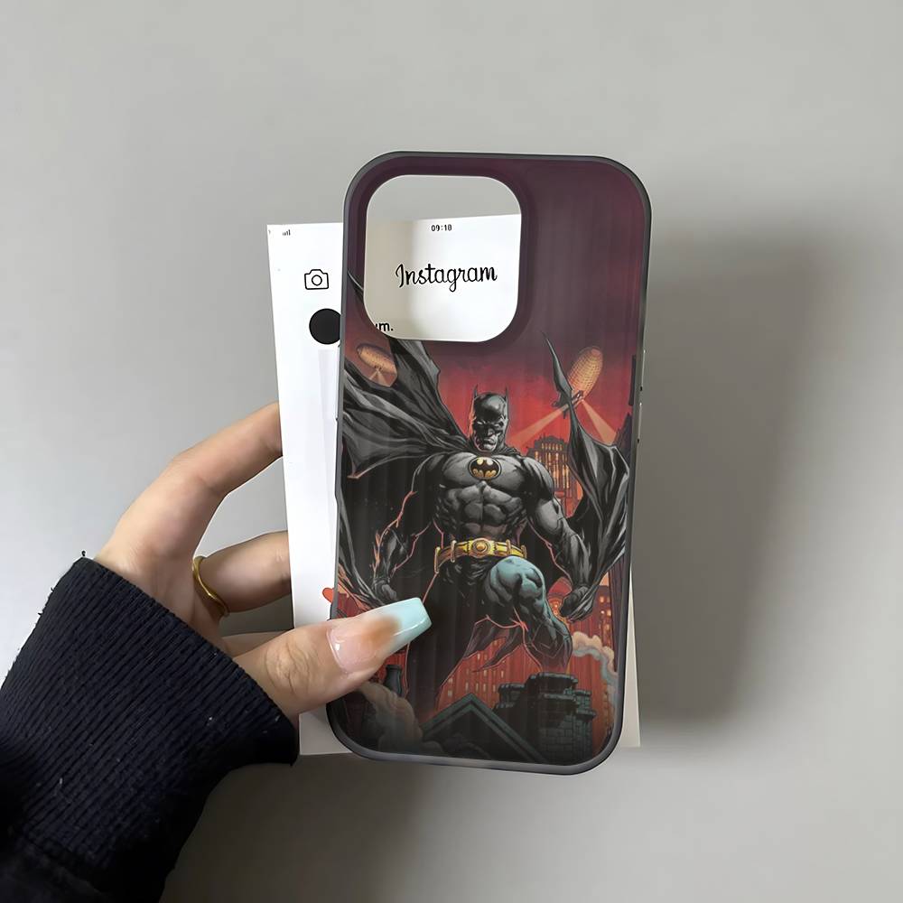 W-Batmans-r Soft Corrugated Phone Case For IPhone 11 12 13 14 15 16 17 Pro Max Plus Pro Shockproof Cover