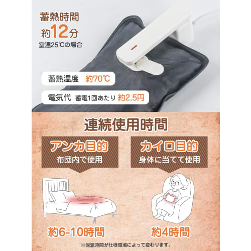 Rechargeable Electric Hot Water Bottle with Heat Storage Function, Heating Device, Cold Weather Protection, Energy-Saving, No Water Changes Required,