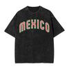 Mexico National Pride Flag Mexican Soccer Fan T Shirts Hip Hop Washed High Street TShirts for Men Women Tops Streetwear Summer