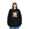 Li Ning X Line Friends Co-Branded Cony Rabbit Print Loose Round Neck Pullover Sweatshirt Unisex Sweatshirt Black AWDQB10-3