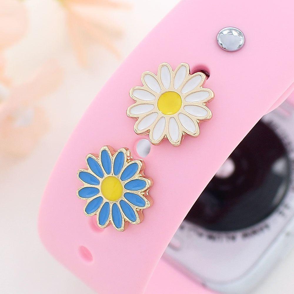 Flower Decorative Ring Brooch Wristbelt Charms Creative Watch Band Ornament  Strap Accessories