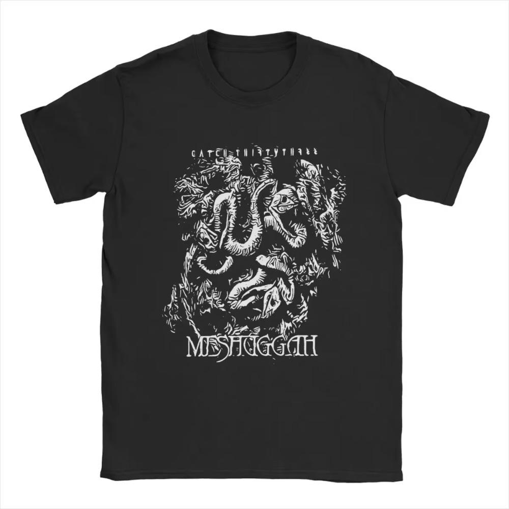 Meshuggah T-Shirts Men Humorous Cotton Tee Shirt Round Collar Short Sleeve T Shirts Printing Clothes
