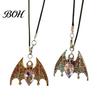 Adjustable Car Lanyard Bling Rhinestone Bat Hanging Accessories, Halloween Sparkly Rear View Ornament Mirror Charm, Cute Interior for Men Women