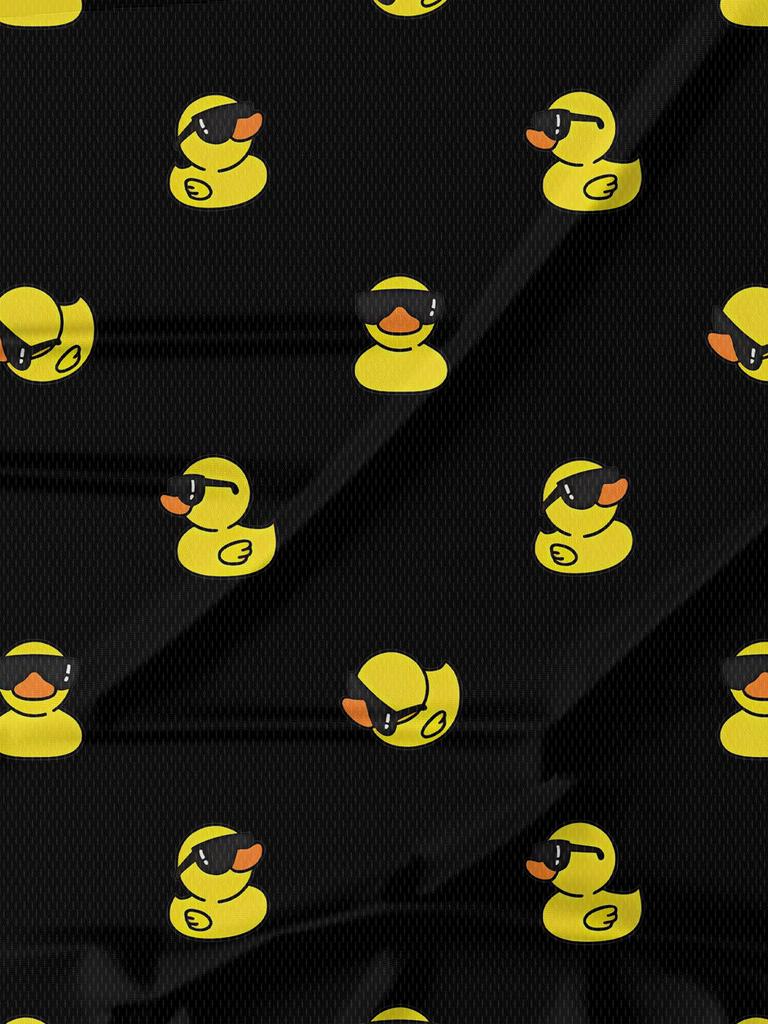 Print Design-Not Textured]2026 Summer New Men'S Plus Size POLO Shirt Men'S Short Sleeve POLO Shirt - Digital Print Pattern - A Group of Yellow Ducks