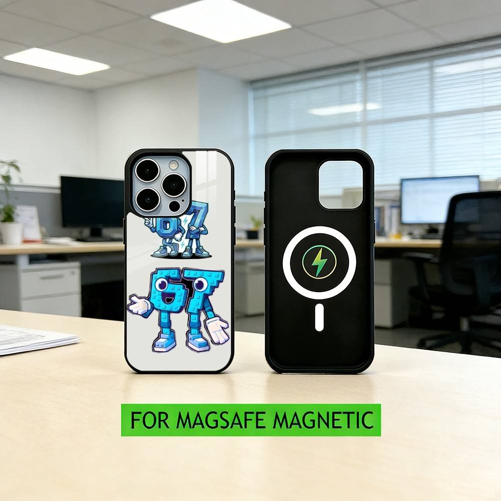 Six Seven 6 7 Phone Case For iPhone17,16,15,14,13,12,11 Plus,Pro Magnetic For Magsafe Wireless Charging