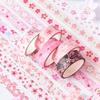 12 Rolls Cherry Blossom Washi Tapes Spring Romantic Sakura Petal Decorative Masking Tape Floral Craft Decoration Stickers A3329