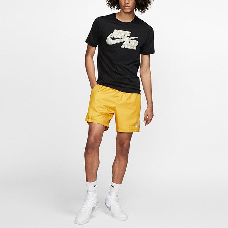 Nike Футболка Seasonal Statement 6 с большим логотипом Dri-Fit, трикотажная, с круглым вырезом и коротким рукавом, мужские топы, черная BQ0691-010