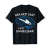 Unisexs T Shirt With Gerunisex Text The Doctor Says Its Incurable Chainsaw Vintage Top For Everyday Wear Homme Graphic