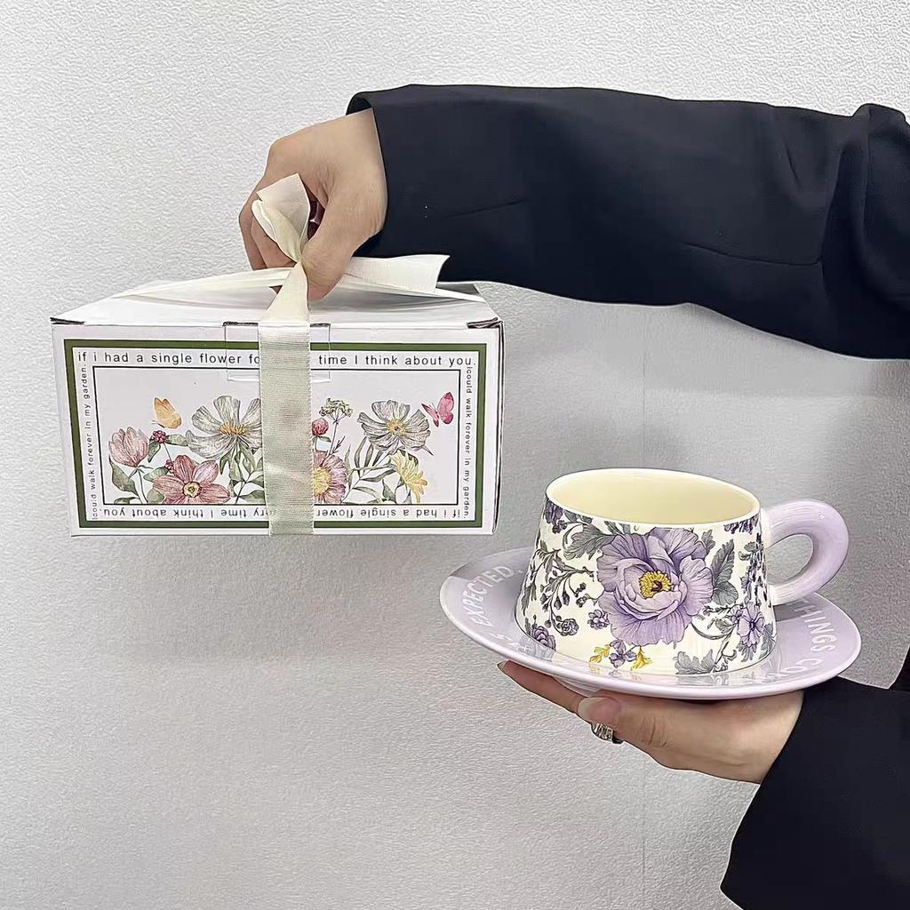 Высококлассный подарок на день рождения Сувенир для девочек Дизайнер сада Юань керамическая чашка блюдце кофейная чашка меридианная чайная чашка
