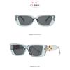 Женские солнцезащитные очки Trend Cat Eye Narrow Frame Chain Legs Sunglasses Women Vintage Small Square Men Sunglasses Outdoor UV400