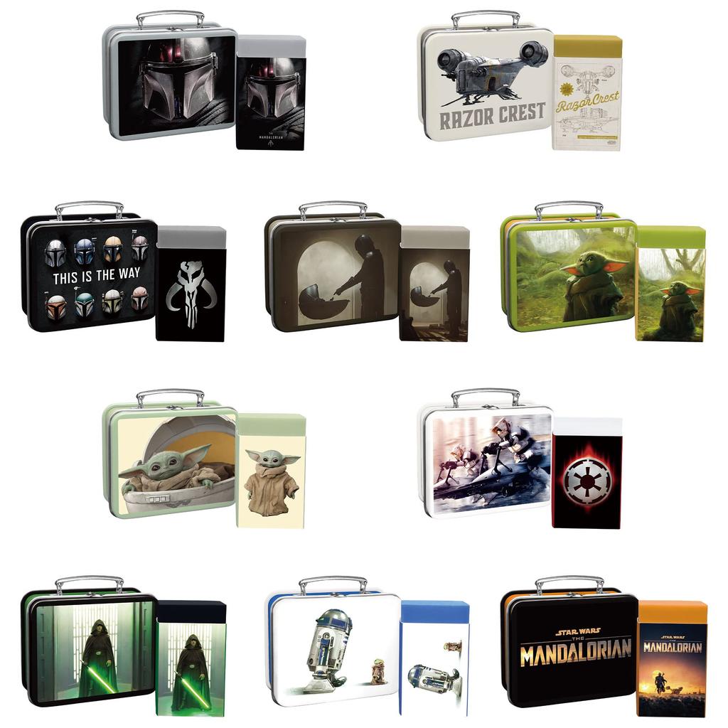 Metakeshi Star Wars: The Mandalorian Series 5 (Box of 10) Black, Approx. 5 X 7 X 3 Cm (Tin Case), Approx. 5 X 3 X 1 Cm (Eraser) MT-KS #05