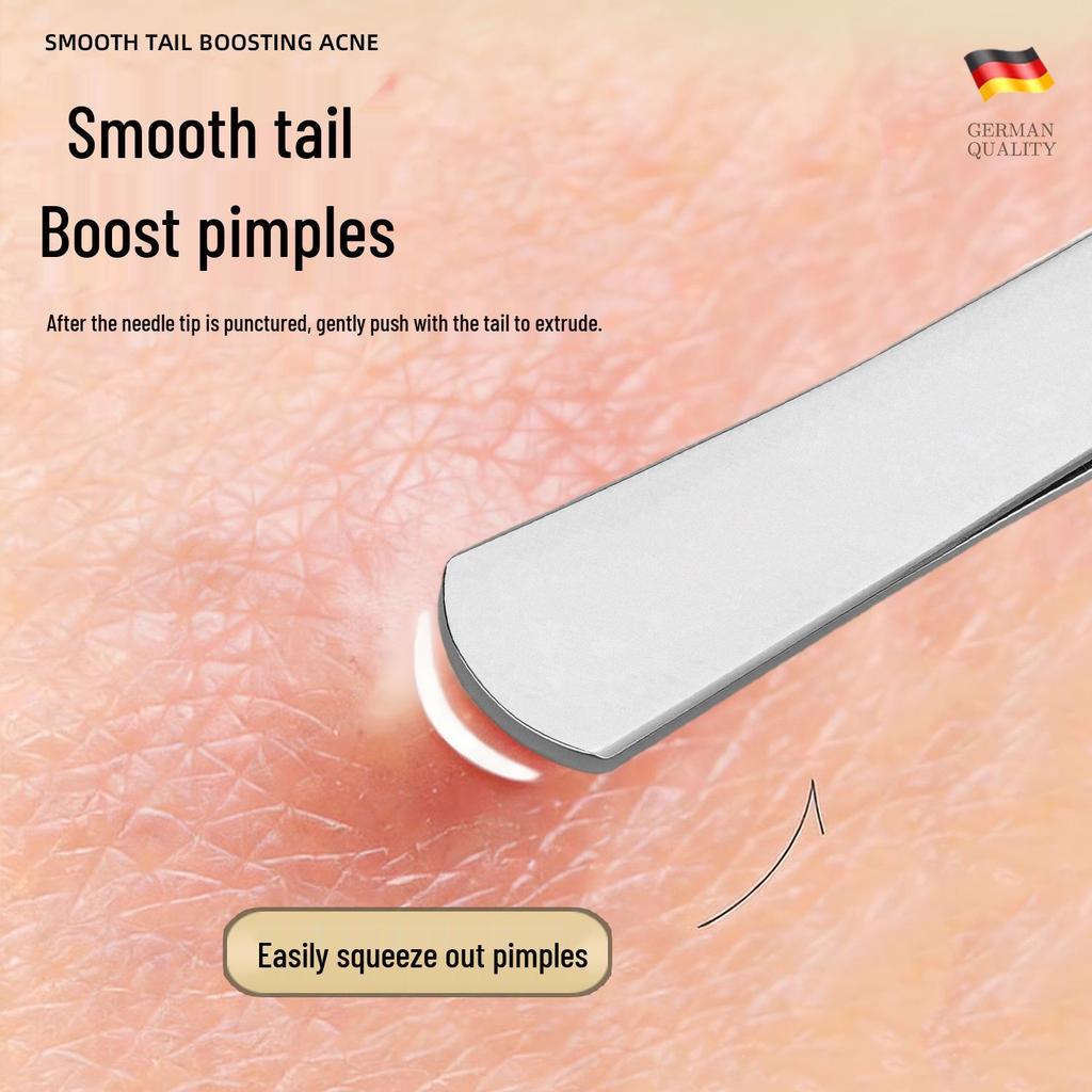 Stainless Steel Ultra-Sharp Blackhead & Acne Tweezers Set: Three-Piece Pimple Removal Tools