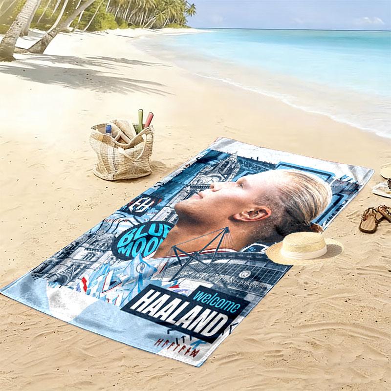 Erling Haaland Pride Beach Towel, Large Soft Quick Dry Towel for Beach Camping Swimming