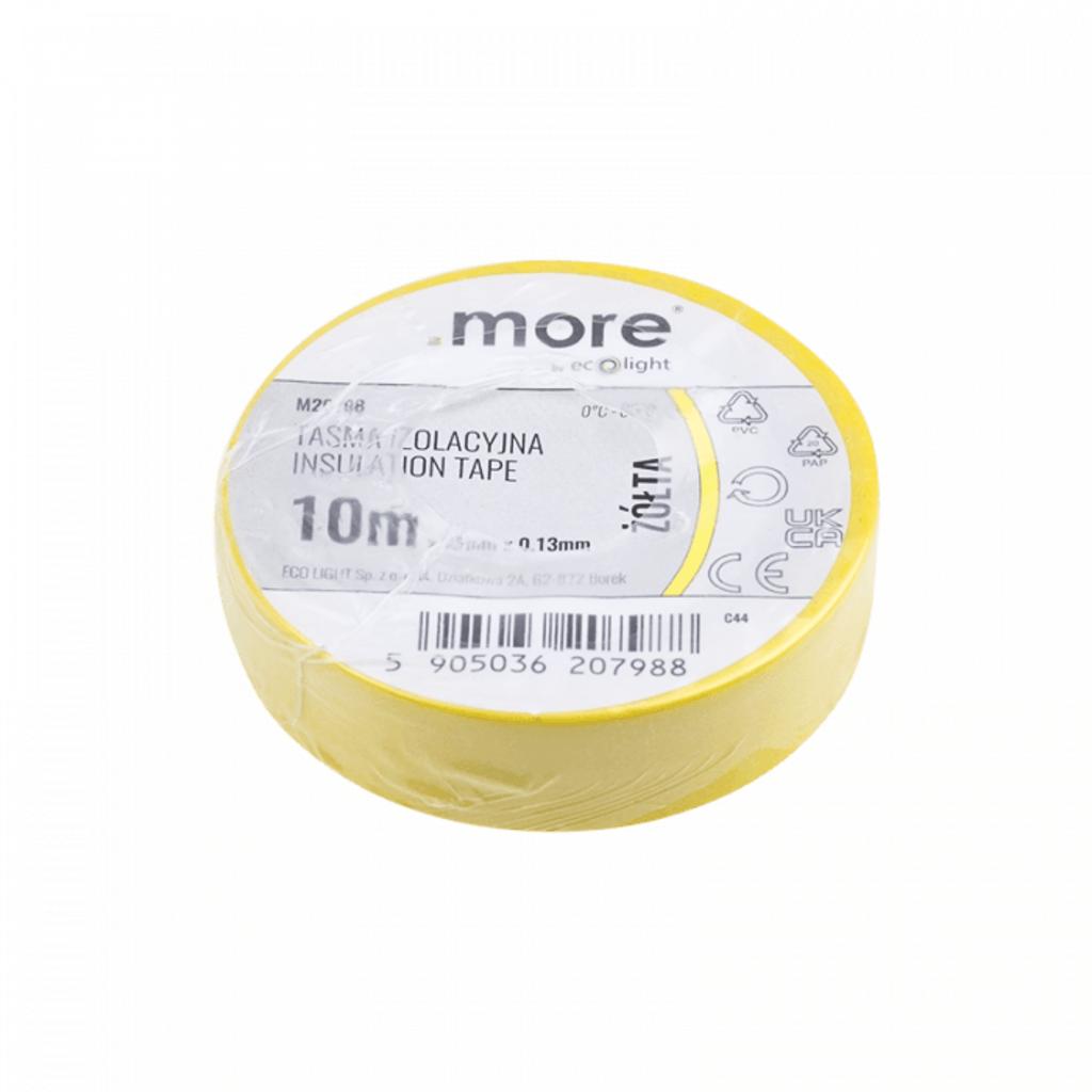 Insulating Tape 15Mm X 0.13Mm Yellow 10M