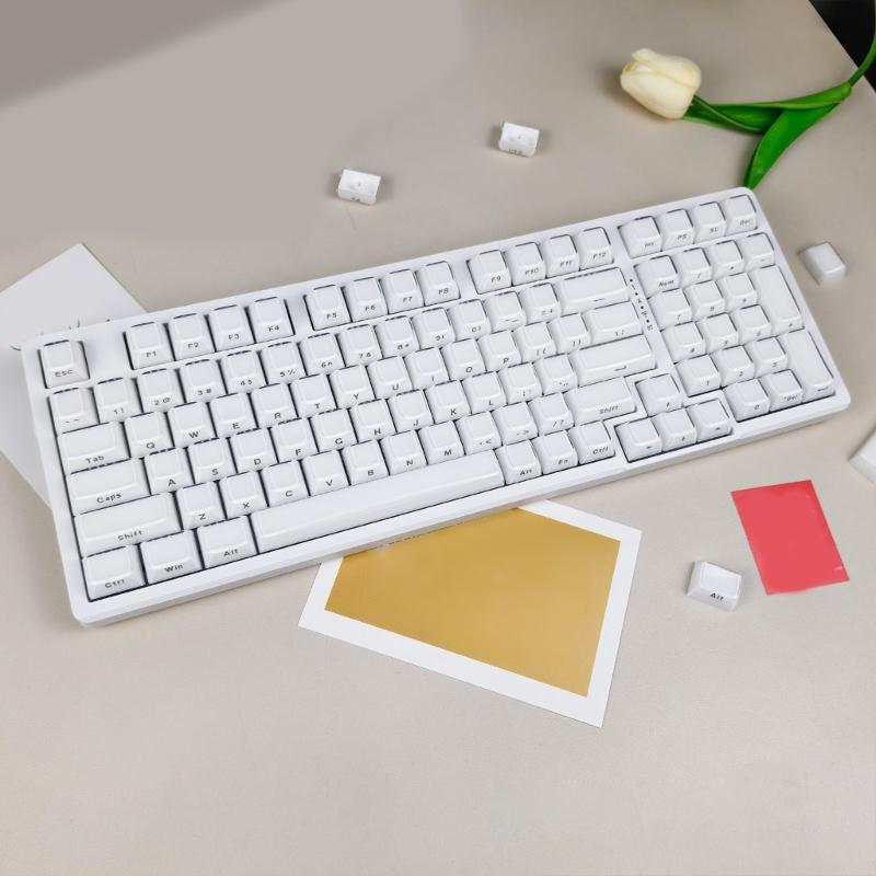 Набор колпачков для клавиш PC на 113 клавиш для механических клавиатур с двойным литьем, профиль OEM, дизайн Crystal Jelly