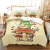 Новый комплект постельного белья Cottagecore Frog Mushroom Single Twin Full Queen King Size Bed Set Adult Kids Bedroom Duvetcover Sets Anime