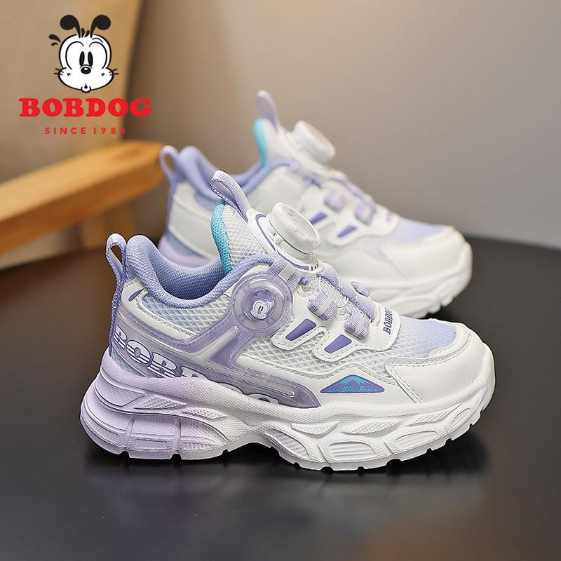 Youth style shoes Girls Rotating Buckle Waterproof Princess Sneakers Indoor Outdoor Use Lightweight Breathable Synthetic Leather Sport Shoes