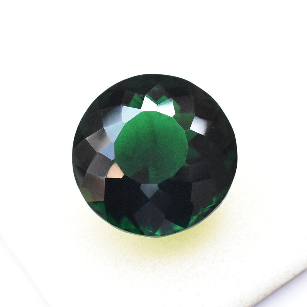 Natural Green Topaz Loose Gemstone Brazilian 54ct Round Shape for Jewelry Making and Gem Collections