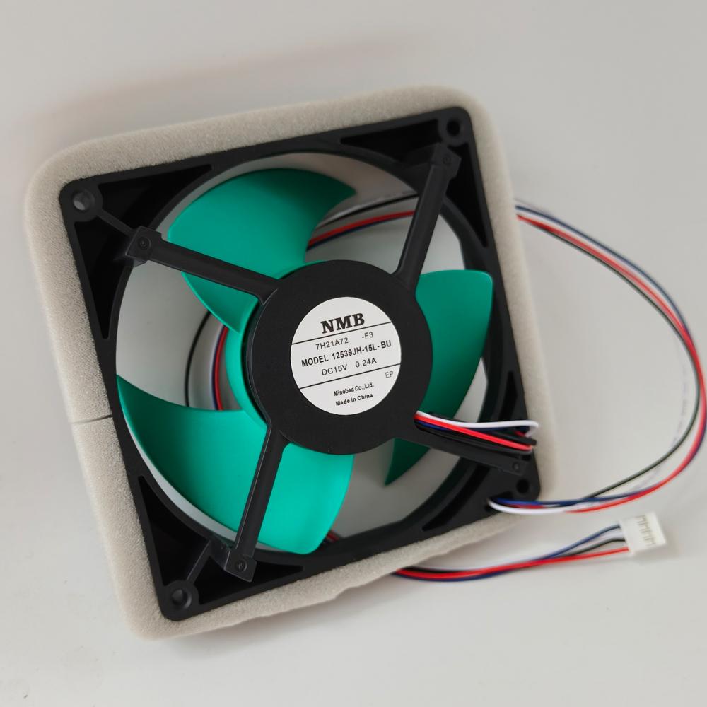 12539JH-15L-BU Refrigerator Cooling Fan NMB NMB-MAT for Haier Panasonic Meiji Refrigerator Fan DC15V 0.24A 12cm 13*13*2Cm