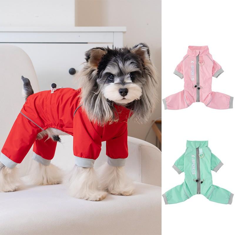 Waterproof Dog Raincoat 4-Legged Pet Coat Small To Large Breeds All Casual Style