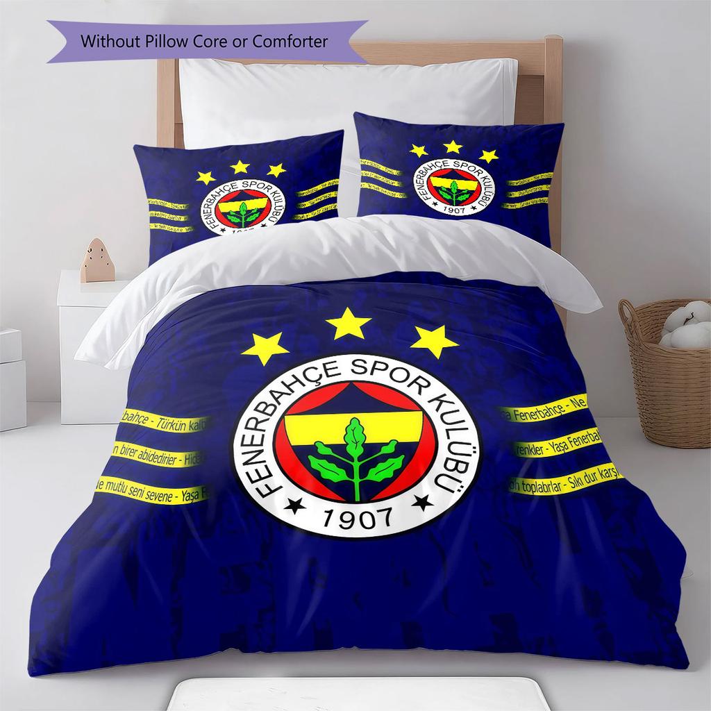 Fenerbahce Glory Bedding Quilt Set Quilt Cover Pillowcase Home Decoration Birthday Gift (1 * duvet cover + 2 * pillowcase, without core)