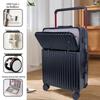 Чемодан Zhilu на 4 колесах с алюминиевой рамой, передним открытием и широкой ручкой