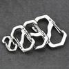 10PCS Backpack Buckle Stainless Steel S Type Carabiner With Lock Mini Outdoor Backpacks Luggage Hook Anti-Theft Key-Lock Tool