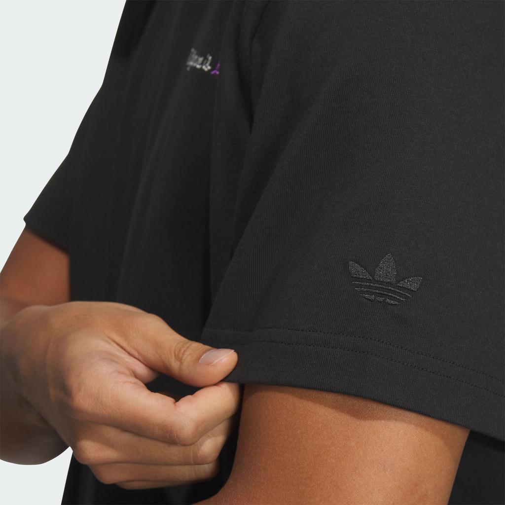 adidas Оригинальная китайская футболка ко Дню Победы унисекс черная JM7291