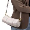 Vintage First Layer Cowhide Single Shoulder Oblique Straddle Bag Temperament Cylinder Bag Large Capacity Niche Texture Underarm Female Bag