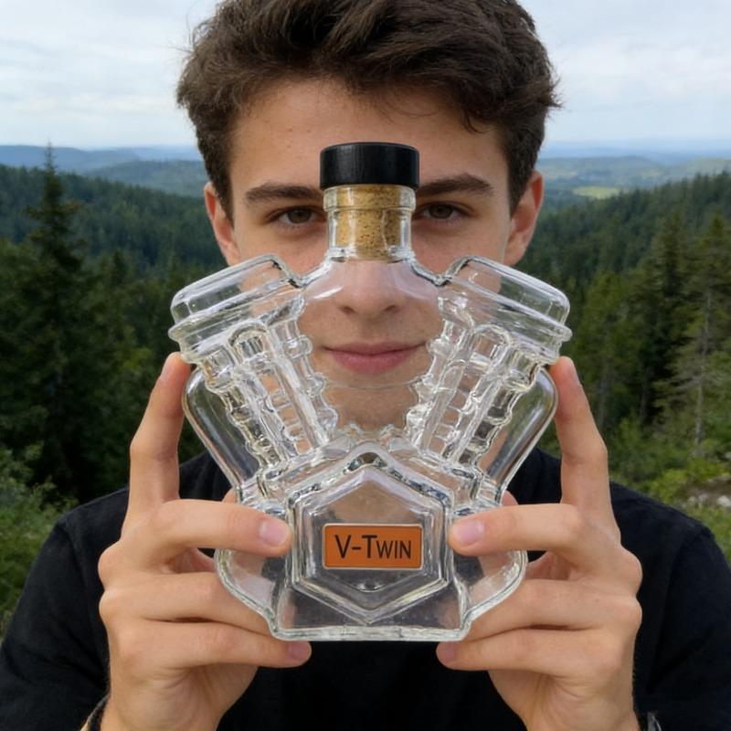 Handmade V8 V-twin Engine Whiskey Decanter Motorcycle Theme Wine Bottle Design New Unique Bar Accessories for Whiskey Lovers