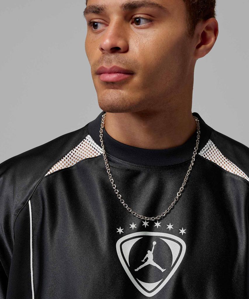 NIKE Jordan Brooklyn Long Sleeve Goalkeeper Top M - Black:White:Metallic Silver / Im8995-010