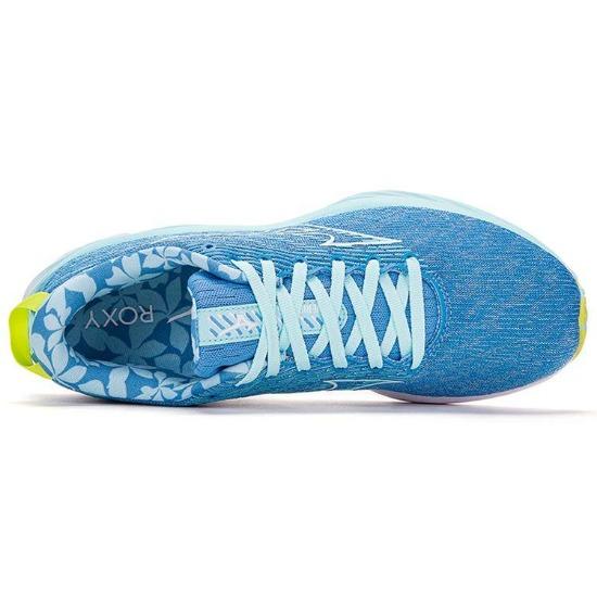 Roxy X Mizuno Wave Rider 26 Нескользящие Прочные Дышащие Низкие Беговые Кроссовки Женские Кроссовки Небесно-Голубые J1GD225872