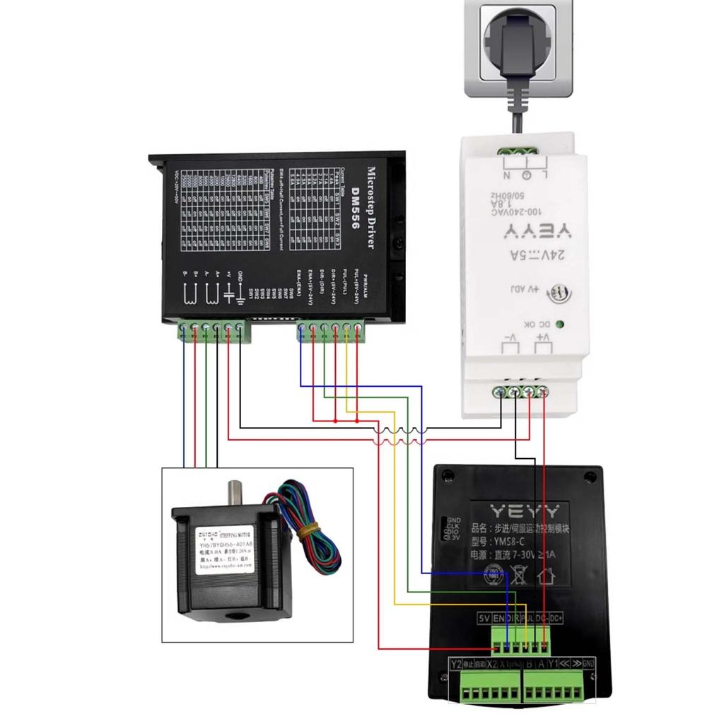 Stepper Motor Controller Single Axis Servo Motor Forward and Reverse Positioning Angle Number of Turns Controller Knob Speed