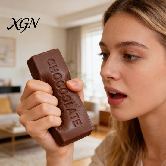 Chocolate Soft Fidget Toy Squeeze Slow Rising Stress Relief Pinch for Anxiety Office School Travel Sensory