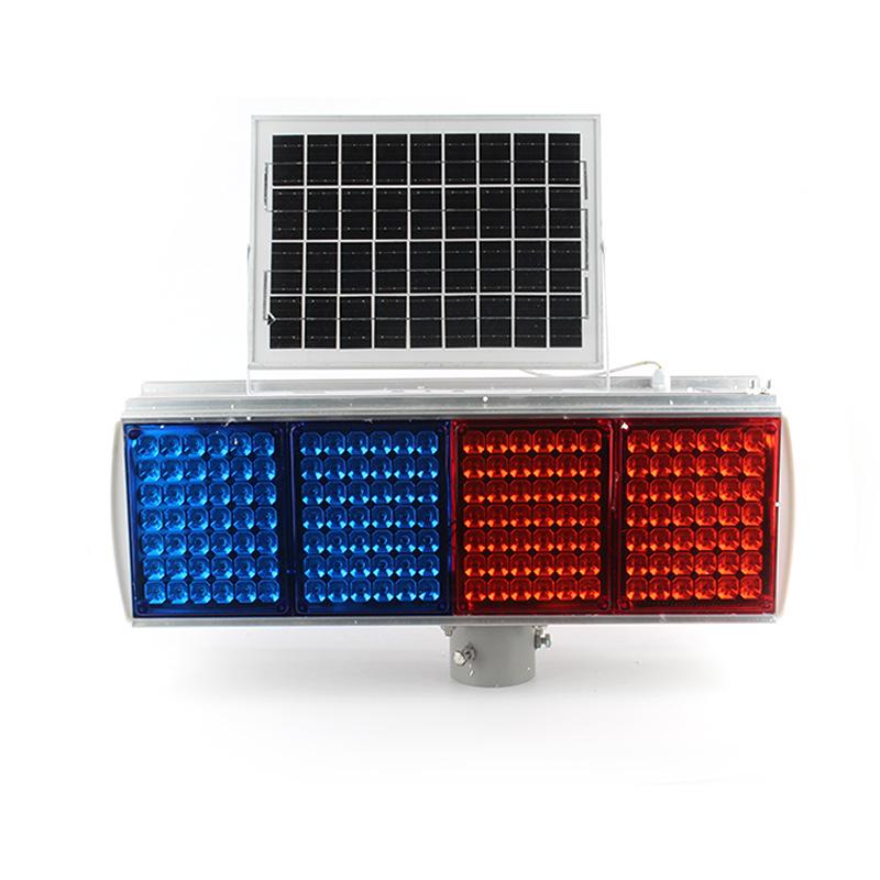 Solar Dual-Sided 4-Panel Aluminum Strobe Light with Wide-Range Flashing