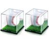 Coehaopike Signed Ball Case, Baseball, Artificial Grass, Mirror Included, Set of 2, Signed Ball, Golf, Home Run Ball Case, Baseball Ball Case, Signed