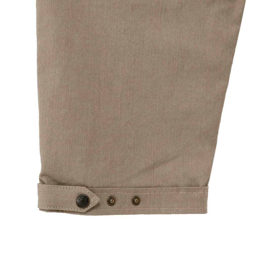 Kapelmuur Cycling Casual Unisex Cotton Blend Cropped Pants with Belt and Pad Removal System Size XS Pants, Hem, Compatible, Beige,