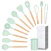 Ustensiles de cuisine - SPRINGOS® - Set de 12 pièces - Silicone - Menthe claire - Contemporain