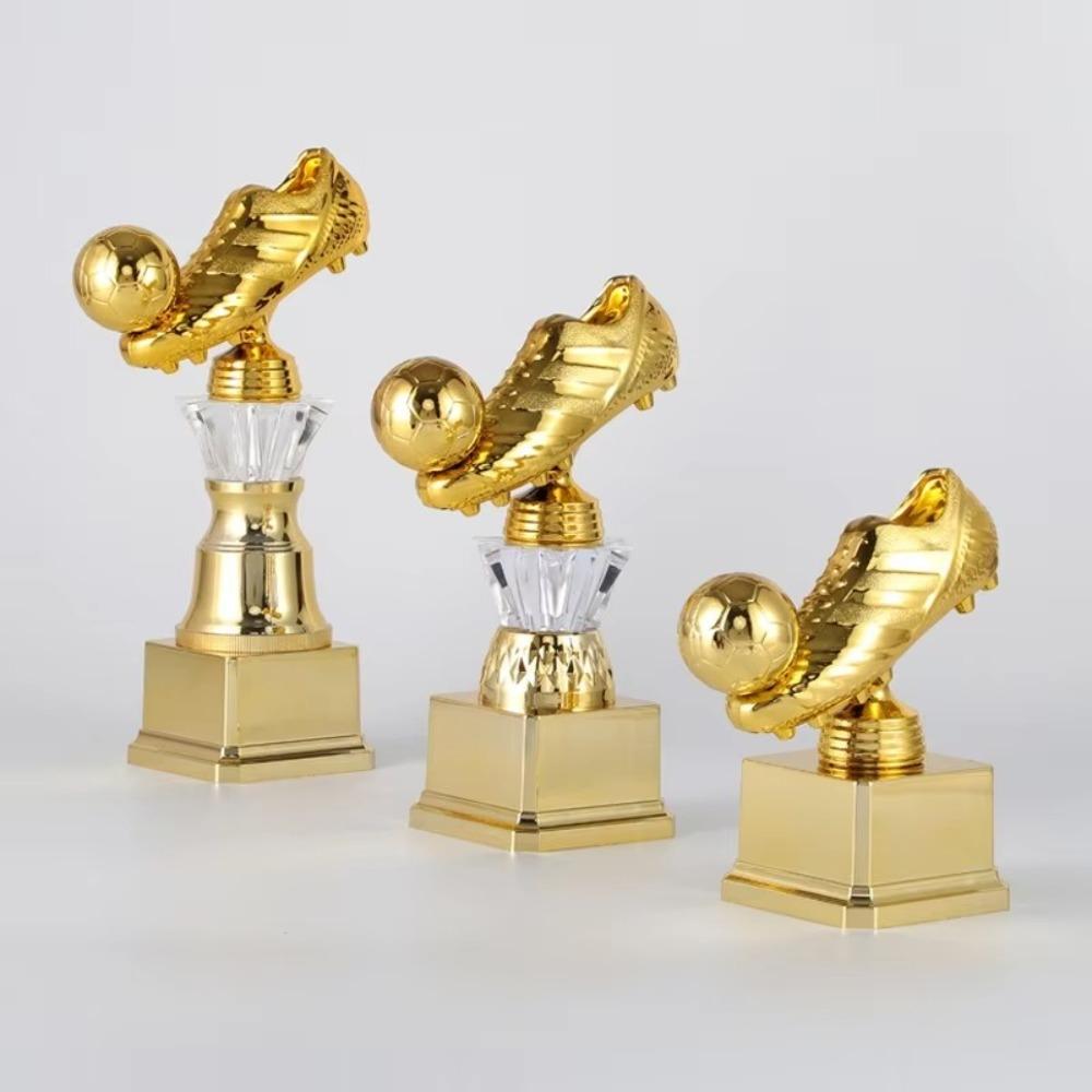 Football Match Golden Boot Award Trophy Plastics Soccer Trophies Football Shoe Award  Home Decor