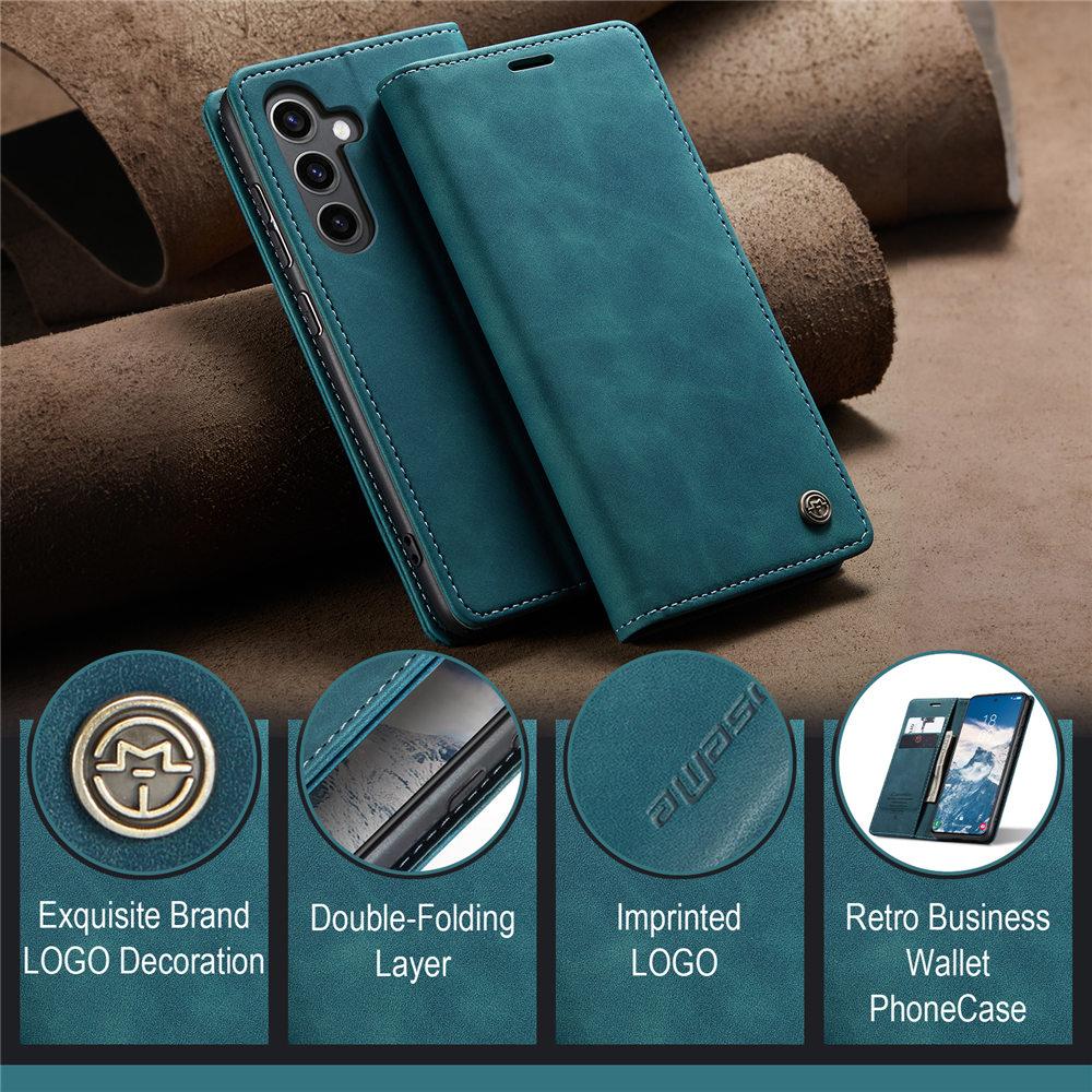 Кожаный чехол-книжка с магнитной застежкой для телефона Samsung Galaxy S24 FE S24Plus Capa со слотом для кредитной карты и обложкой-кошельком для Galaxy S24 Ultra